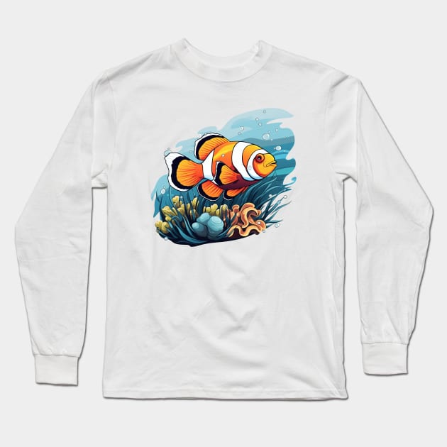 Clownfish Long Sleeve T-Shirt by zooleisurelife